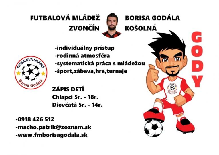 Zápis detí do futbalového klubu Borisa Godála 