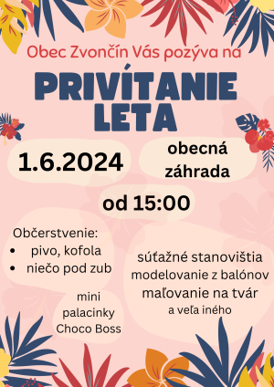 privítanie leta plagát