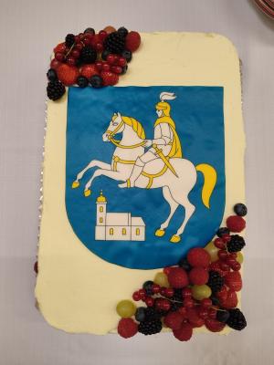 torta so znakom obce Zvončín