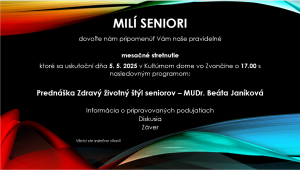 Prednáška zdravý štýl